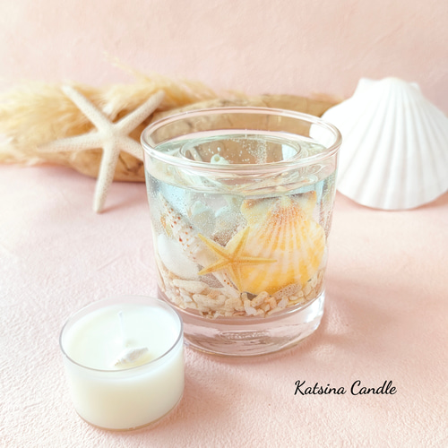 ハワイ精油 / 海のキャンドルホルダー / ～ lani kai ～ キャンドル