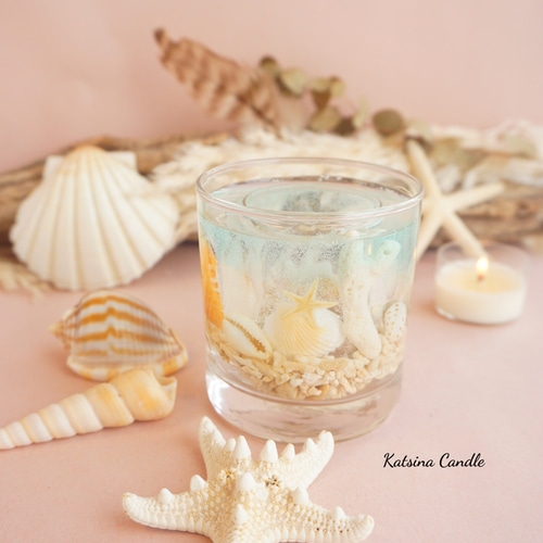 ハワイ精油 / 海のキャンドルホルダー / ～ lani kai