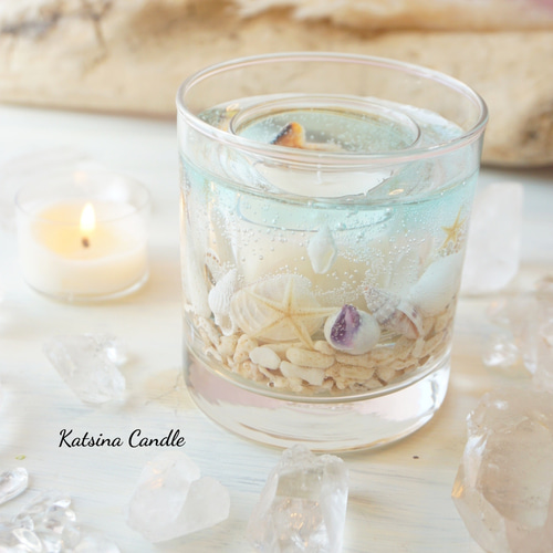 ハワイ精油 / 海のキャンドルホルダー / ～ lani kai ～ キャンドル