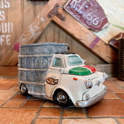 イタリアン フィアット/ ナポリ PIZZA ケータリングカー/Open/ キッチンカー/ インテリア装飾小物 5枚目の画像