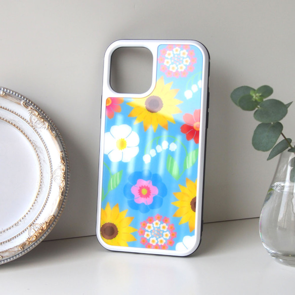 強化ガラスiPhoneケース【夏の花】 #iPhone15対応 7枚目の画像
