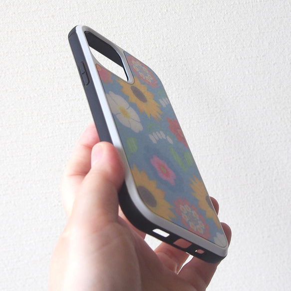 強化ガラスiPhoneケース【夏の花】 #iPhone15対応 3枚目の画像