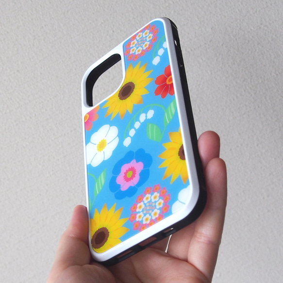 強化ガラスiPhoneケース【夏の花】 #iPhone15対応 5枚目の画像