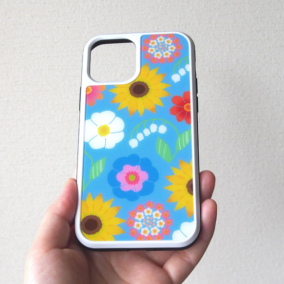 強化玻璃iPhone保護殼【夏日花朵】#相容iPhone15 第4張的照片