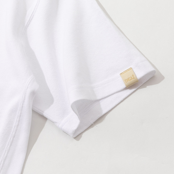 TMCAZ「リラックス」グラフィックTシャツ[ホワイト]特大プリントグラフィック半袖Tシャツ綿100％ 17枚目の画像