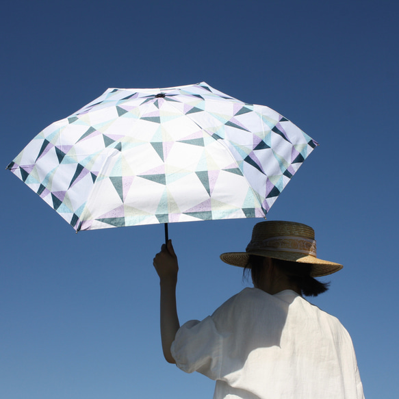 防紫外線折疊傘 kaleido 99.9% 防紫外線 防曬防雨 163456 竹柄陽傘雨傘 第1張的照片