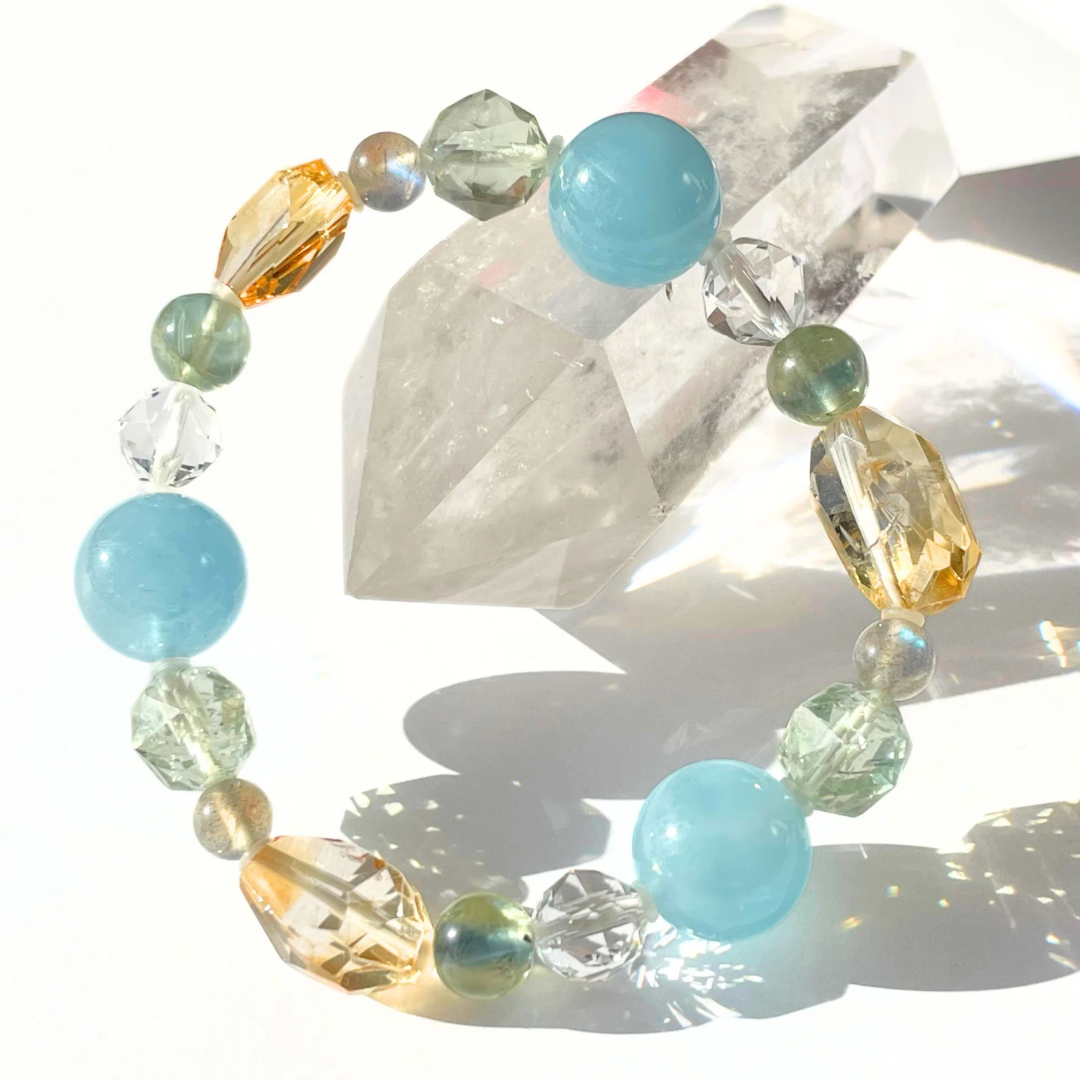 【一点物】森林浴(アクアマリン×シトリン) | 天然石 高品質 ブレスレット
