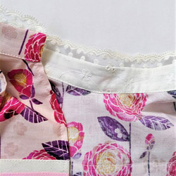 ★ピンク再販★お箸の国のワンコ服・浴衣(花柄） 6枚目の画像