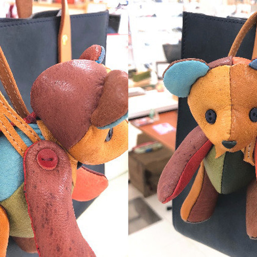 すべすべの手触り！癒される♪ジビエ鹿革☆革職人の手作りクマの
