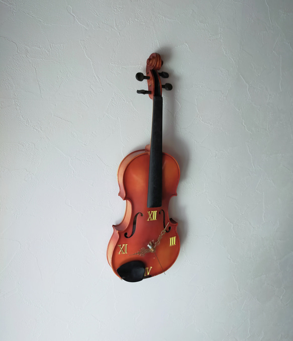 violin clock（バイオリン×アップサイクル） 5枚目の画像