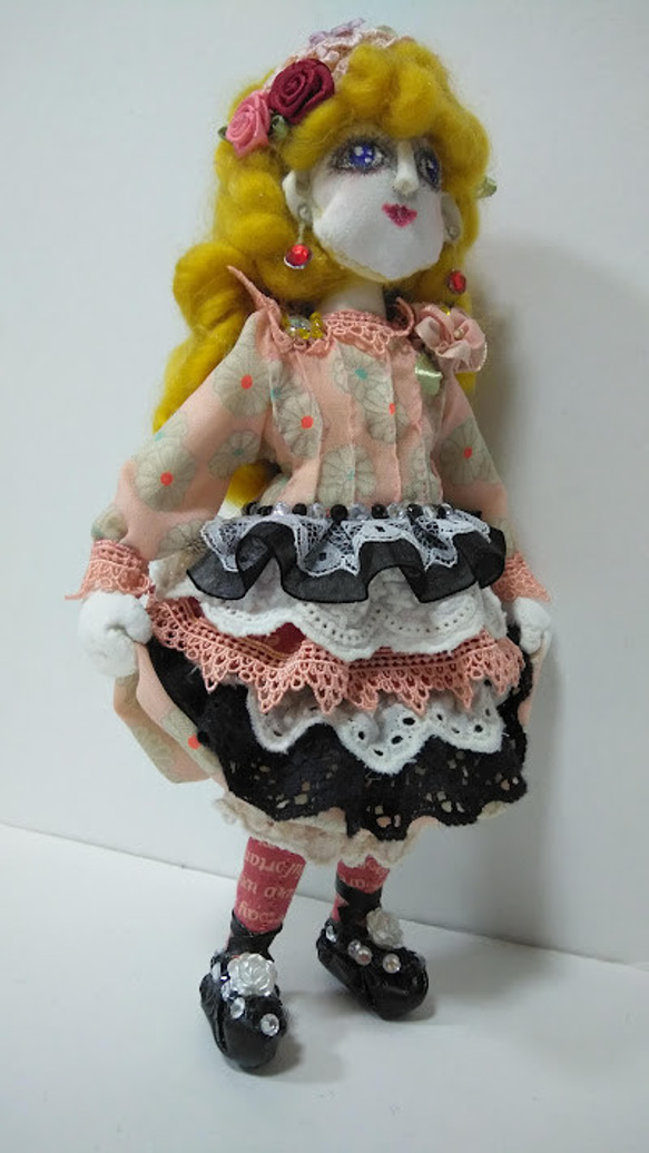 『小さな素敵なレディ』創作人形　オシャレ　プレゼント　アンティークドール風　 7枚目の画像