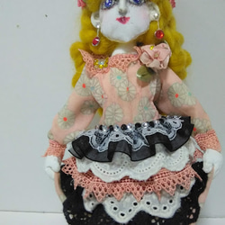 『小さな素敵なレディ』創作人形　オシャレ　プレゼント　アンティークドール風　 2枚目の画像