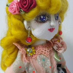 『小さな素敵なレディ』創作人形　オシャレ　プレゼント　アンティークドール風　 1枚目の画像