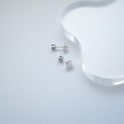 單顆 翡翠 釘式 耳環 (silver925) 第3張的照片