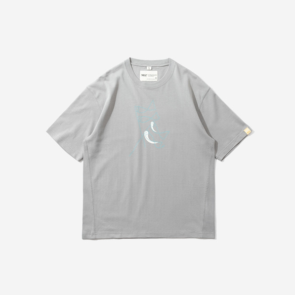 TMCAZ “Relax” Graphic Tee 【オリーブグリーン】 シルエットプリントグラフィック半袖Tシャツ 綿100％ 8枚目の画像