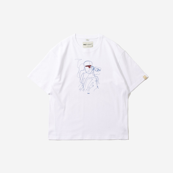 TMCAZ “Relax” Graphic Tee 【オリーブグリーン】 シルエットプリントグラフィック半袖Tシャツ 綿100％ 7枚目の画像