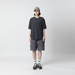 TMCAZ Smock Pocket Tee  [炭灰色] 不對稱設計登山服造型口袋短袖T恤 100%棉 第7張的照片