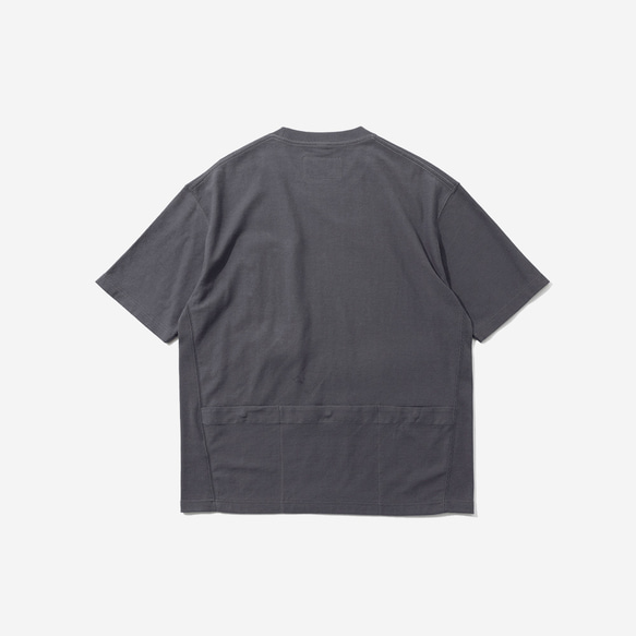 TMCAZ Smock Pocket Tee  [炭灰色] 不對稱設計登山服造型口袋短袖T恤 100%棉 第13張的照片