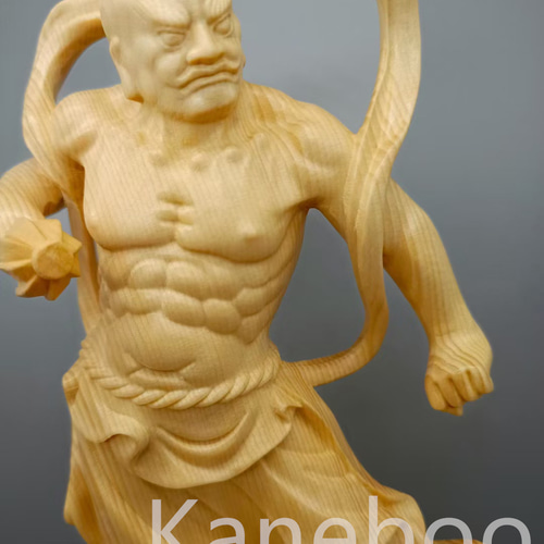 最高級 木彫仏像 金剛力士像一式 彫刻 一刀彫 天然木檜材 時代彫刻