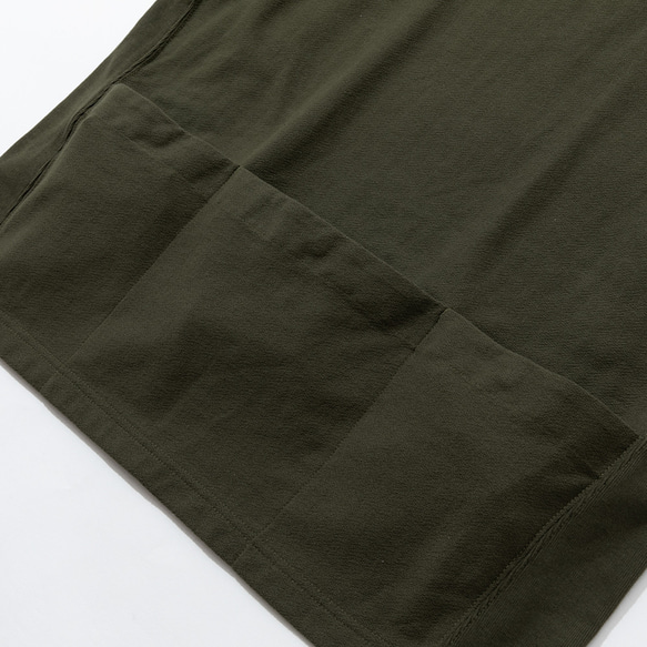 TMCAZ Smock Pocket Tee [オリーブグリーン] アウトドア風ポケット半袖Tシャツ 綿100% 18枚目の画像