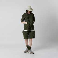 TMCAZ Smock Pocket Tee [橄欖綠色] 戶外服造型口袋短袖T恤 100%棉 第9張的照片