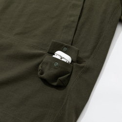 TMCAZ Smock Pocket Tee [橄欖綠色] 戶外服造型口袋短袖T恤 100%棉 第15張的照片