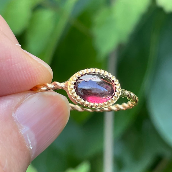 ロードライトガーネット オーバルカボション シルバーSV925リング 指輪