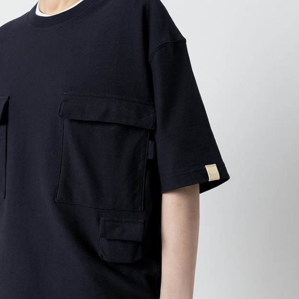 TMCAZ Smock Pocket Tee  [藏青色] 雙層工作口袋短袖T恤 100%棉 第3張的照片