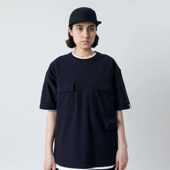 TMCAZ Smock Pocket Tee  [藏青色] 雙層工作口袋短袖T恤 100%棉 第1張的照片