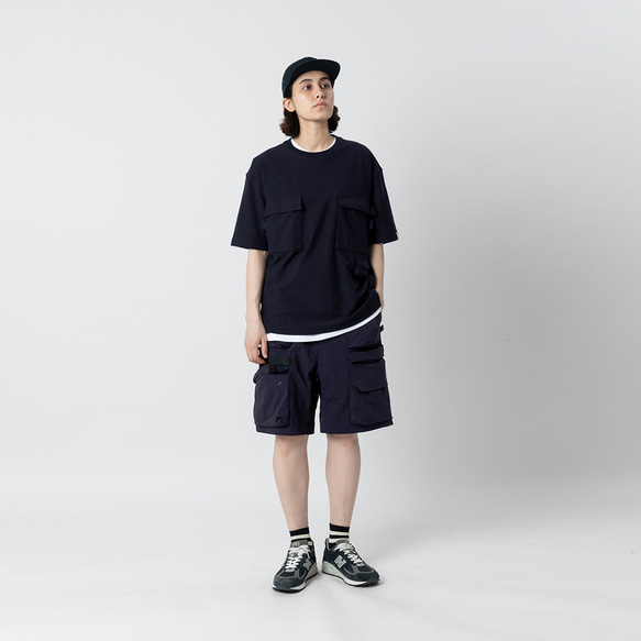 TMCAZ Smock Pocket Tee  [藏青色] 雙層工作口袋短袖T恤 100%棉 第7張的照片