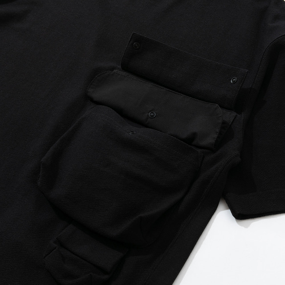 TMCAZ Smock Pocket Tee [ブラック] 立体ポケット半袖Tシャツ 綿100% 17枚目の画像