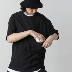 TMCAZ Smock Pocket Tee [ブラック] 立体ポケット半袖Tシャツ 綿100% 2枚目の画像