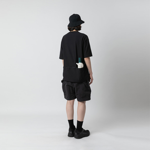 TMCAZ Smock Pocket Tee [ブラック] 立体ポケット半袖Tシャツ 綿100% 12枚目の画像