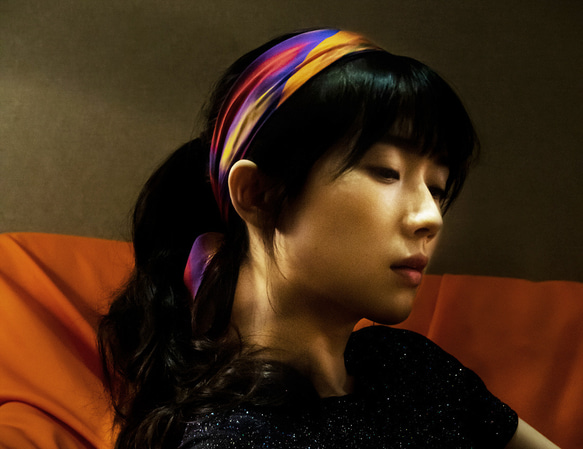 Vintage Style Silk Hairband - La Palette 3枚目の画像