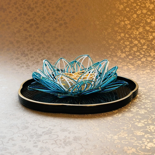 min　睡蓮(青)Blue Lotus 10ml 割引適用 Mizuhiki-art Bleu lotus 水引細工 ほのかに香る青スイレン