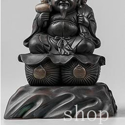 【修縁堂】30CM大きいサイズ 三面 塗り絵です 大黒天 古美術品 修縁堂】30CM大きいサイズ 三面 塗り絵です 大黒天 古美術品