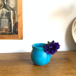 a 花瓶 ターコイズブルー 一輪挿し・花瓶・花器 mayumi 通販 9319606