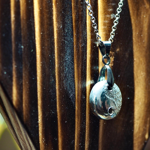 錫 ネックレストップ オリジナルアクセサリー 陰陽太極図 ネックレス