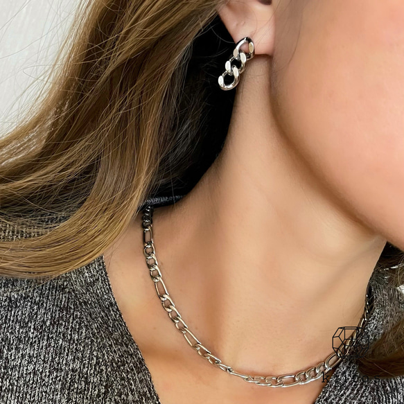 つけっぱなし！OK♪ 316L サージカルステンレス　チェーン　ピアス　アレルギーフリー　kiitos 13枚目の画像