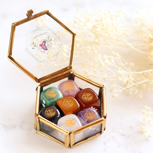 エンジェルナンバーを導く 魔法のサイコロ 天然石 水晶 オリジナル