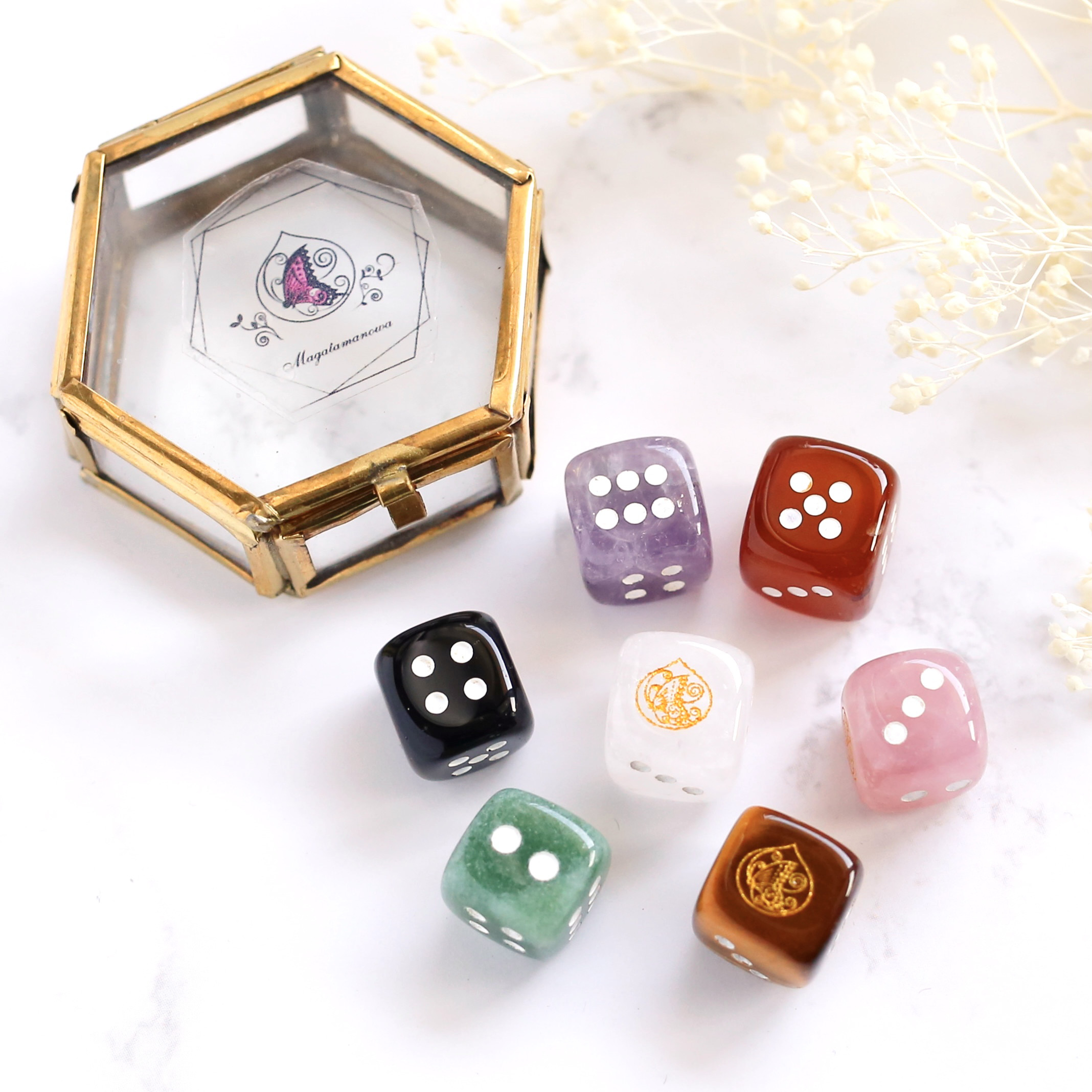 エンジェルナンバーを導く 魔法のサイコロ 天然石 水晶 オリジナル 14,258円