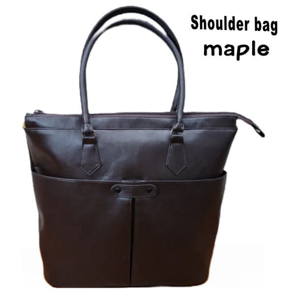 トートバッグ「メープル」　ダークブラウン 　無地　受注生産