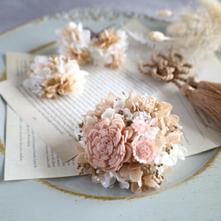 ふんわり可愛い七五三髪飾り❁シナモンピンク❁ ヘアクリップ 髪飾り 