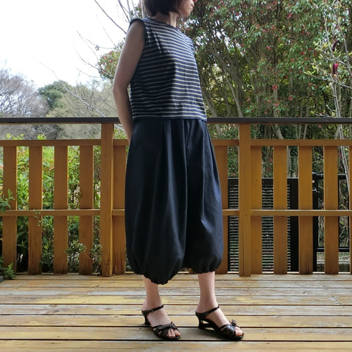 ヘリンボーン 大人のモードパンツ 人気作家RATA ざっくり素材感