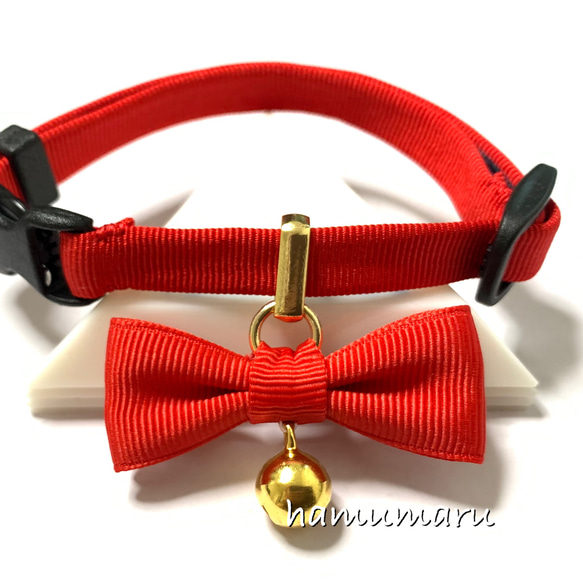 オプション取り外し可能リボン紹介ページ☆縫い付け迷子札 シュシュ猫