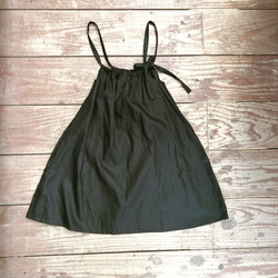 大人サイズ『100年リネン』サスペンダー付きギャザースカート 3枚目の画像