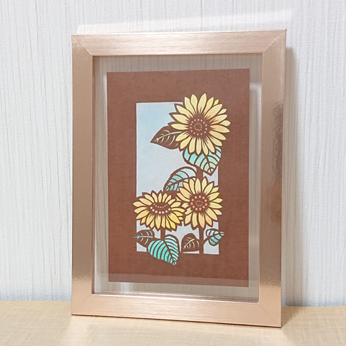 花の絵アクリル画ご依頼品ひまわり様リクエスト2点まとめ