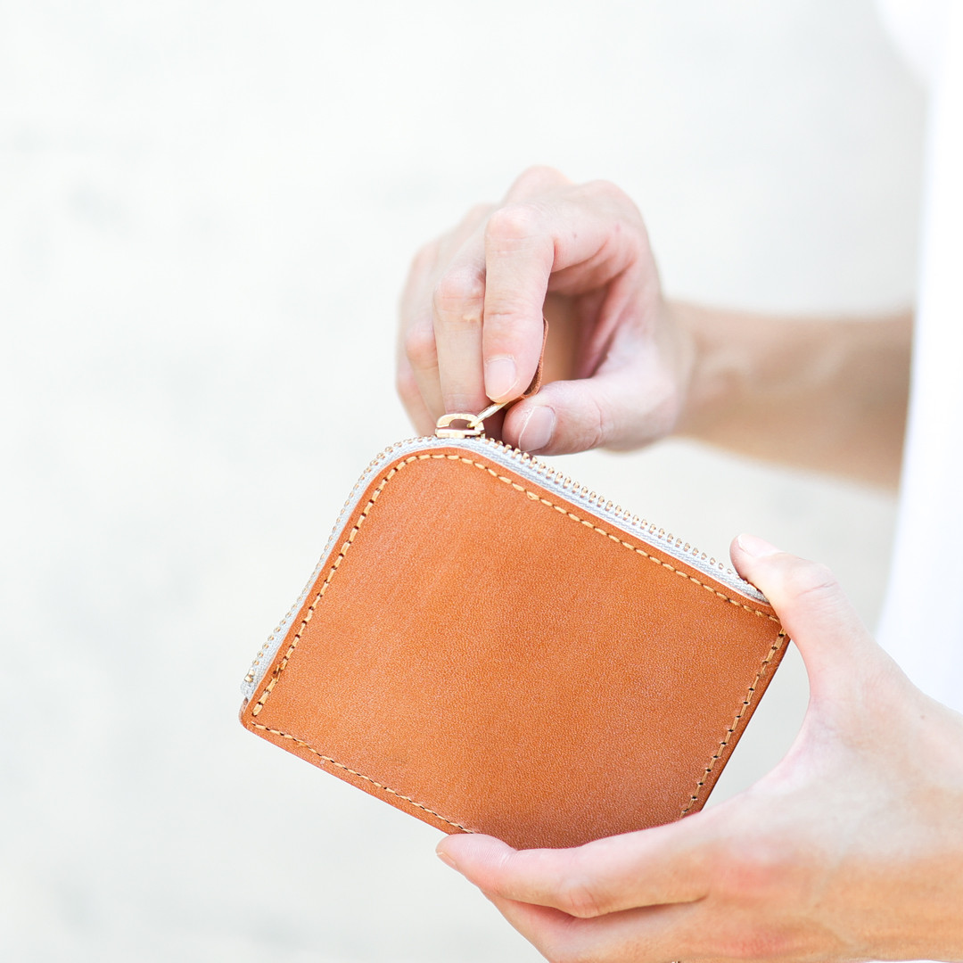 新進工房 長財布 ブライドルレザー キャメル 極小長財布 新進工房 長財布 ブライドルレザー キャメル 極小長財布