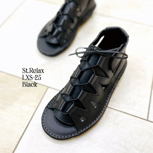 ST.RELAX コンフォートシューズ 厚底　天然皮革　黒 ST.Relax エス・ティー リラックス – SUZUKI 洋服店