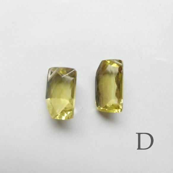 天然石 宝石質レモンクオーツAAA品質の一粒ピアス 揺れてきらめく透明度の高いピアス 8枚目の画像